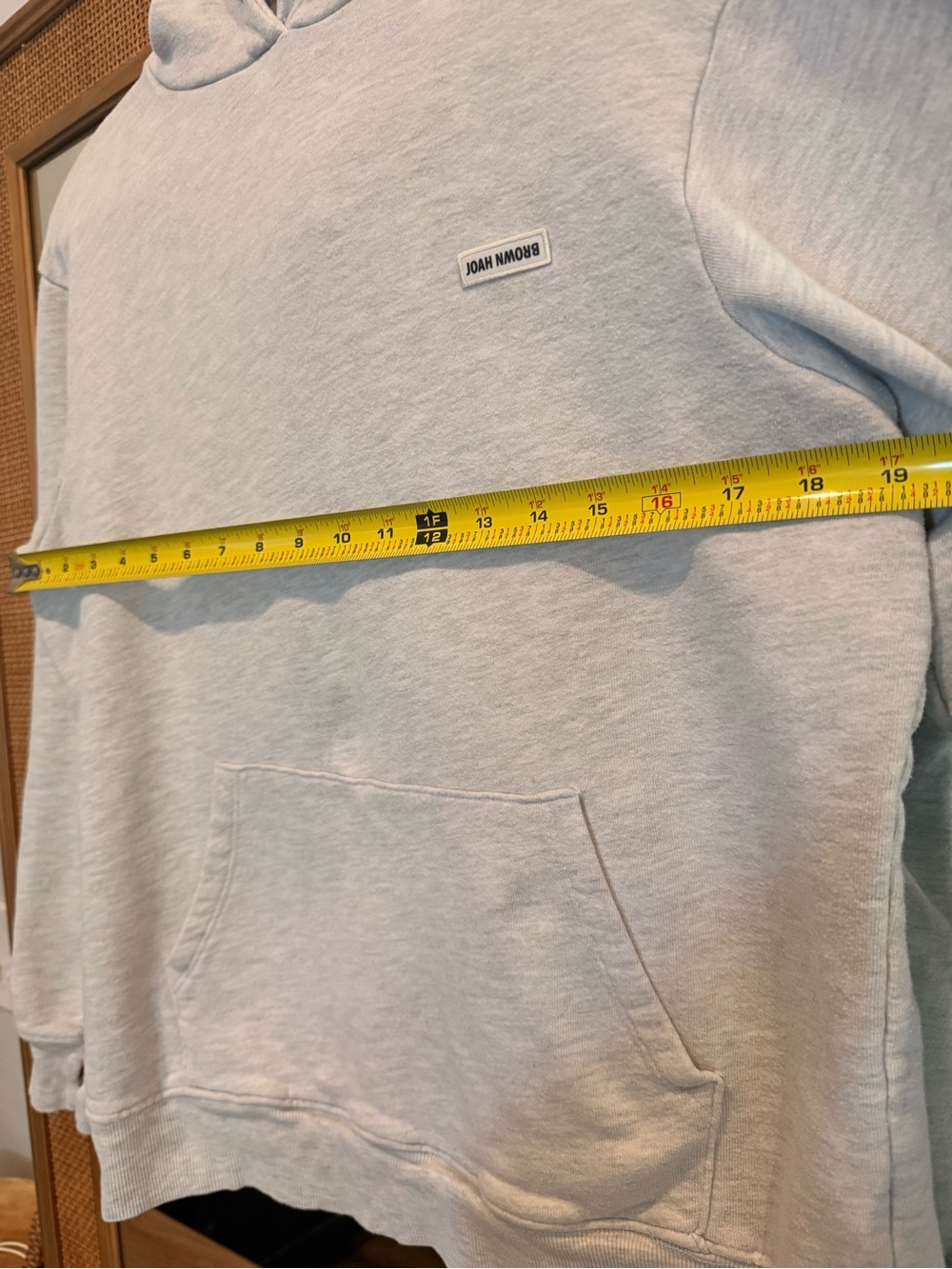 Joah Brown Pearl Grey Logo Patch Hoodie - Picture 8 of 11